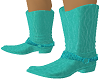 western boots teal