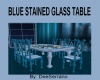 BLUE STAINED GLASS TABLE