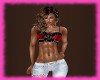 red and black bra