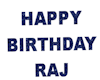 Raj birthday banner