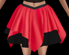 Red Flared Short Skirt