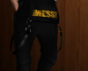 (M) Black Messy Overalls