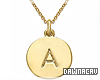 Initial "A" Gold Necklac
