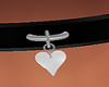 White PVC Heart Collar