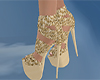 Gold sparkle shoes
