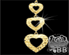 Gold Hearts Earrings
