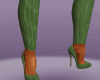 Lether Green Pumps