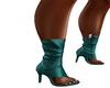Teal Leather Boots