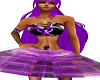 purple detachable skirt