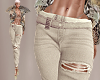 T- Rolled Jeans beige