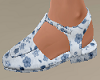 Floral T-Strap Sandals