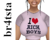 i love rich boys tee