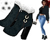 C] Fur Booties Black