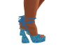 blue pattern heels
