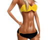 Strapless Yellow Bikini