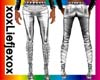 [L] Silver PVC pants