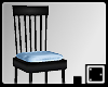 ♠ Black Blue Chair