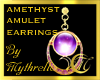 AMETHYST AMULET EARRINGS