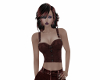 Denim Corset Vamp Red