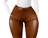 V-Chocolate Leather Pant