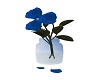 Blue Rose Vase and Flowe