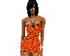 Ams Orange Party Dress