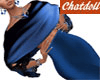 C]Blue Mid Drift Dress