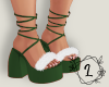 L. Helper heels green
