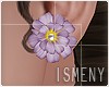 [Is] Flower Purple Earri