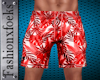 Tropical Shorts Red