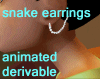 !@ snake silver earrings