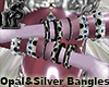 Opal Silver Bangles
