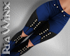 Blue Leather Jeans