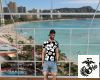 Black Aloha Polo Shirt