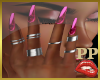 Pink Metallic Nails