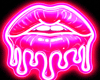 Dripping Lips Neon Sign