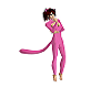 !BD Pink Latex Cat suit