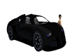 {F} Black Buggati Car