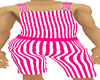 overall shorts M pink