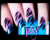 [izZy]Blue Zebra Nails