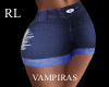 Blue Ripped Shorts RL