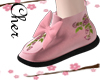 pink  rose doll shoes