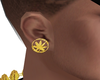 GOLD EARRINGS CANNABIS