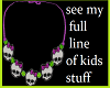 Kids GOTH Skull Necklace
