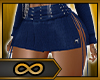 ∞SCR Spikes Skirt Blue