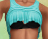 Scrunched Top-Aqua