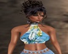 Blue Hawaiian halter top