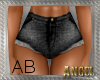 [AIB]Denim Shorts Black