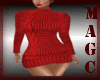 Red sweater dress