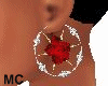 M~Red Rosa earrings